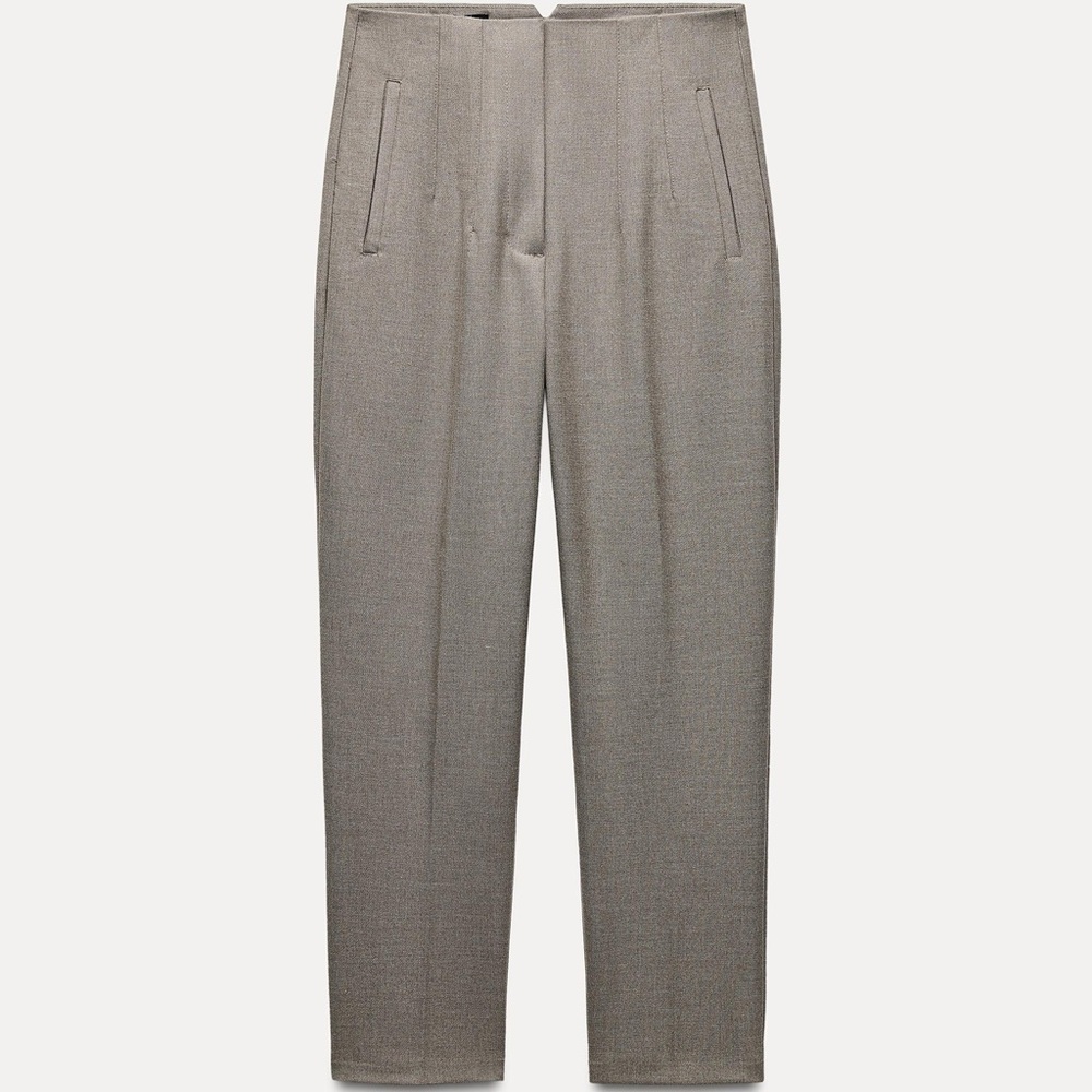 Gray High-Waisted Trousers Zara NWOT